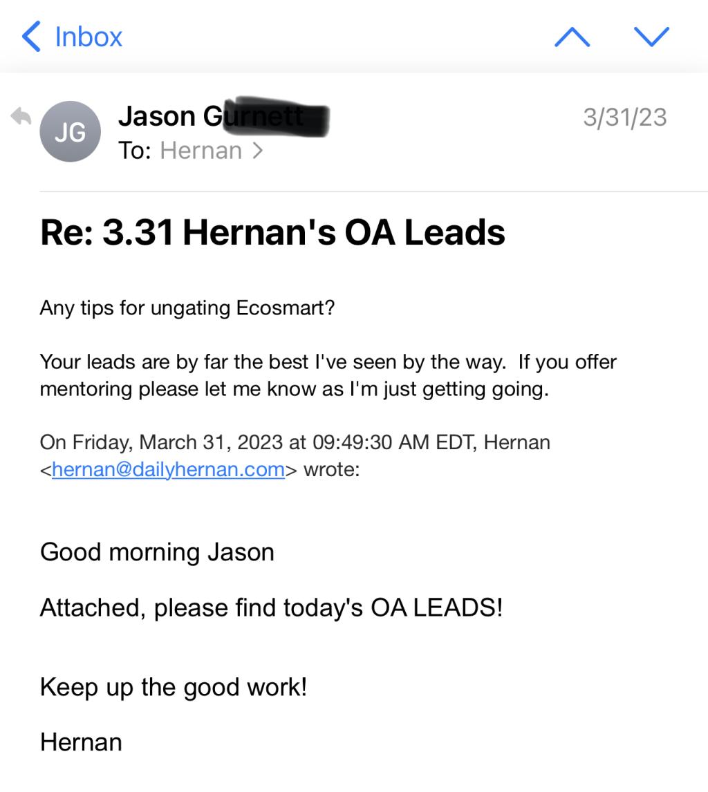 OA leads member profit screenshot